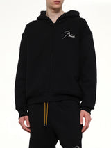 Classique Zip Up Hoodie in Black/White