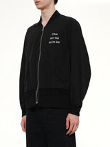 I Hear Bomber Jacket in Black