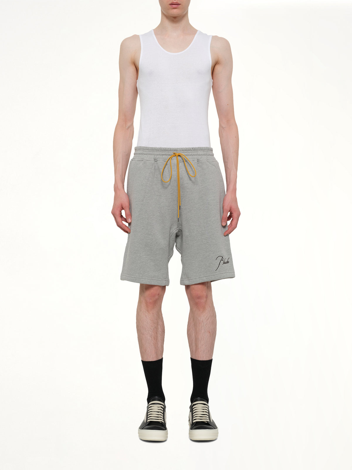 Classique Sweatshort in Heather Grey/Black