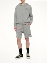 Classique Sweatshort in Heather Grey/Black