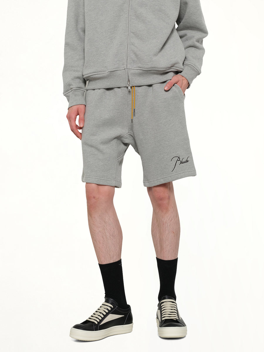 Classique Sweatshort in Heather Grey/Black