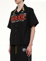 Rhude Regatta Club Shirt in Black/White/Red