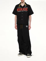 Rhude Regatta Club Shirt in Black/White/Red