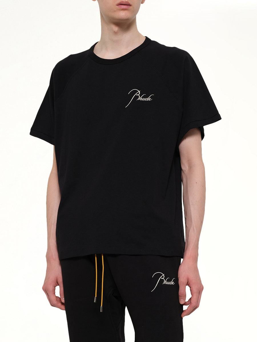 Classique Raglan T-Shirt in Black/White