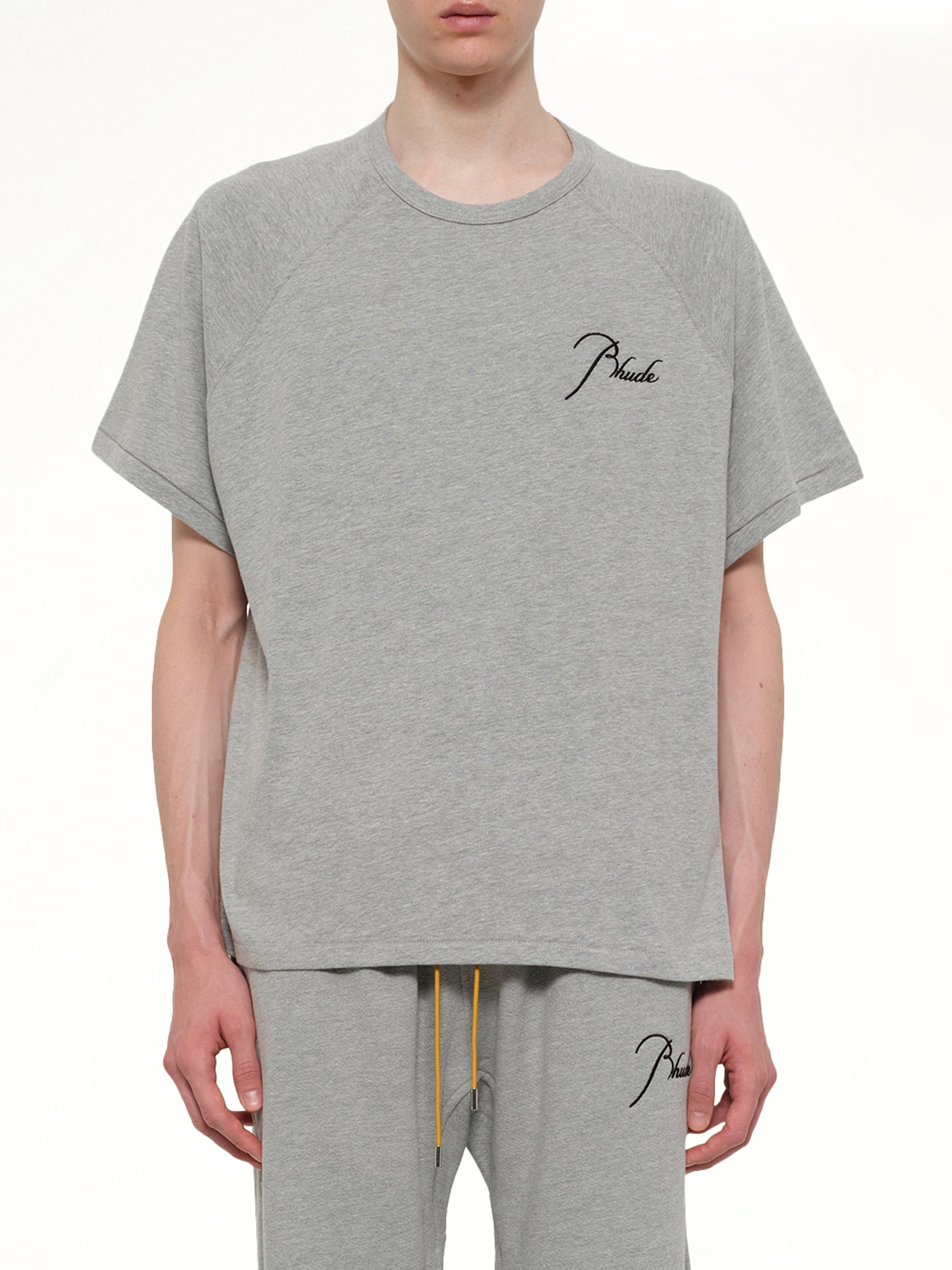Classique Raglan T-Shirt in Heather Grey/Black