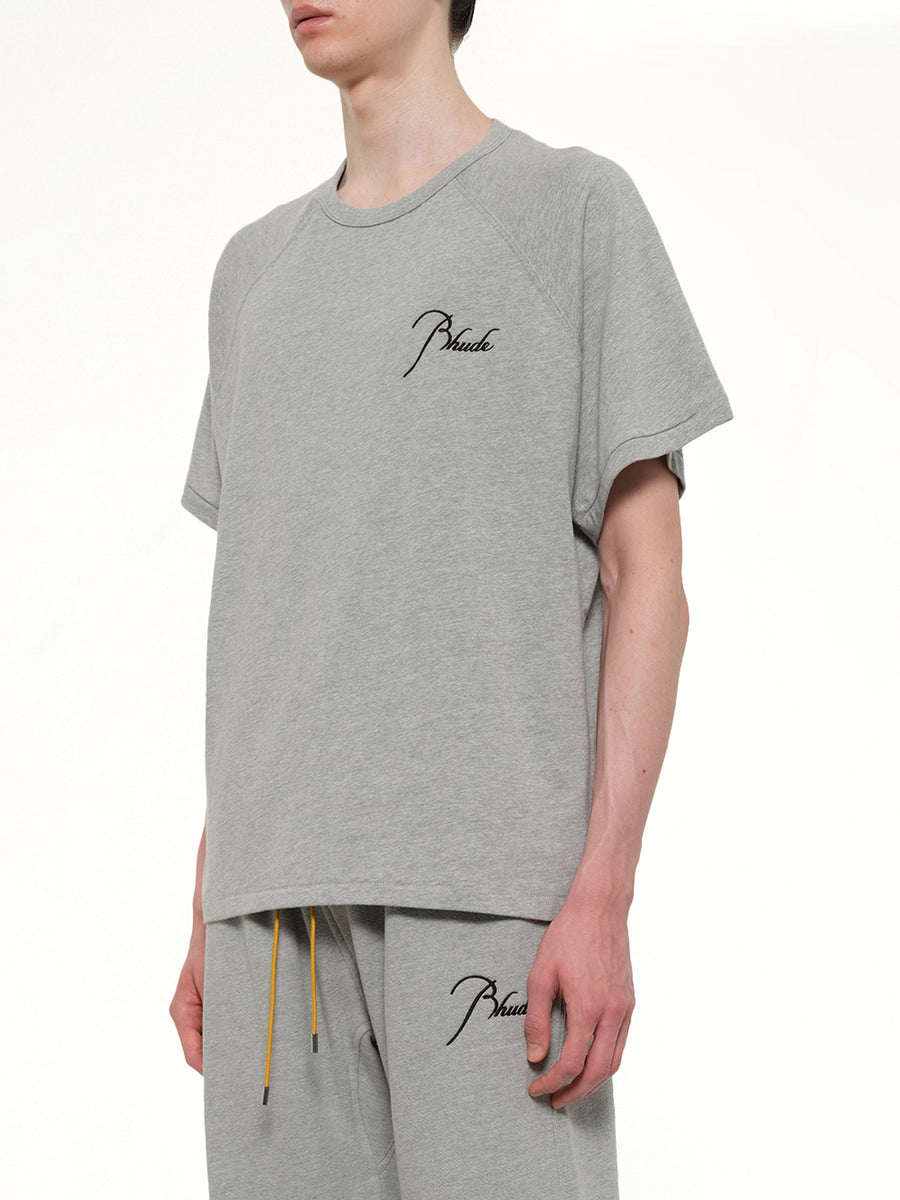 Classique Raglan T-Shirt in Heather Grey/Black