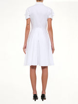 Short Sleeve Short Dress in White