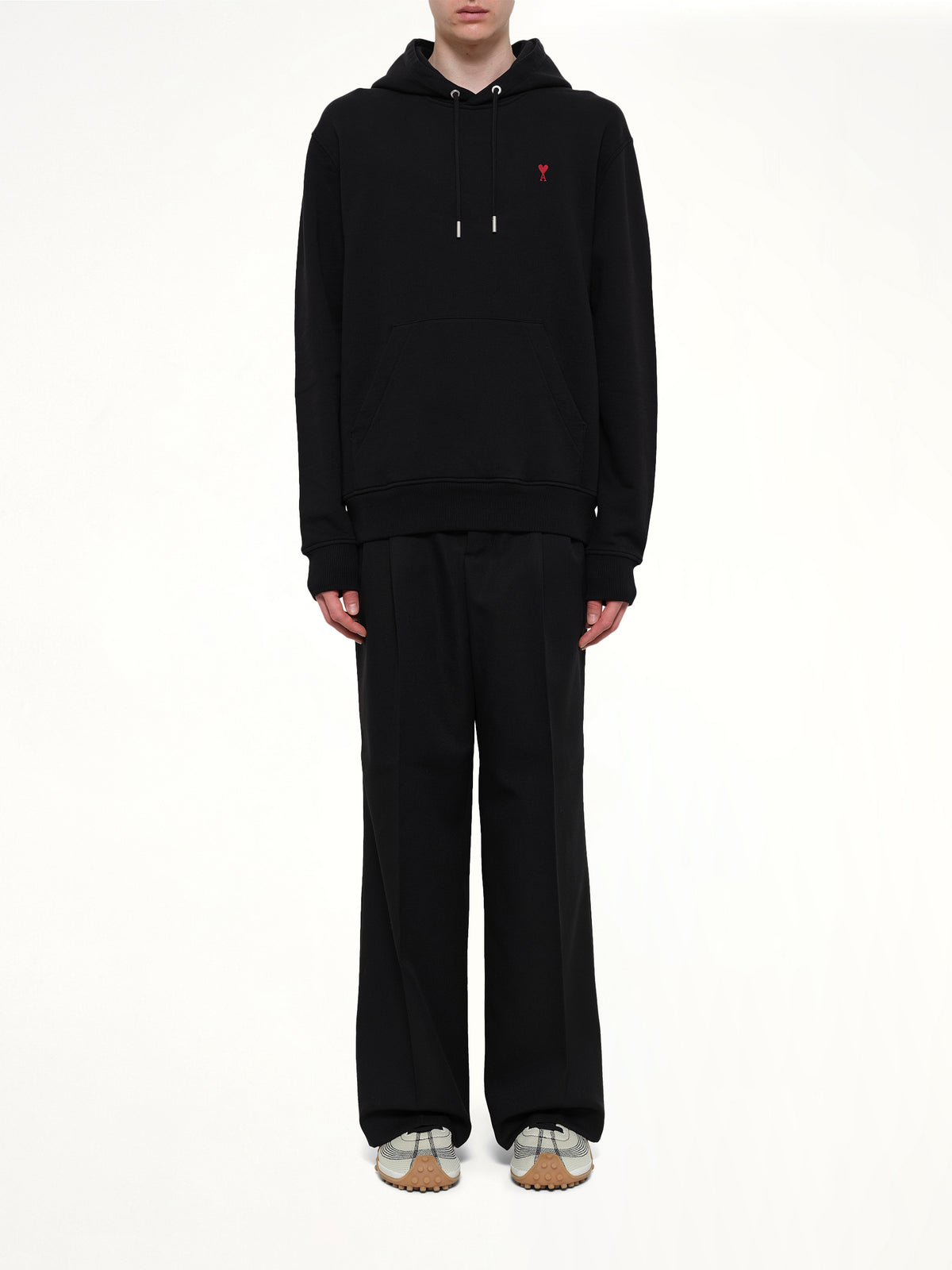 Ami De Coeur Hoodie in Black/Red