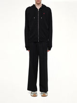 Ami De Coeur Zip Hoodie in Black/Red