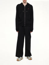 Ami De Coeur Zip Hoodie in Black/Red