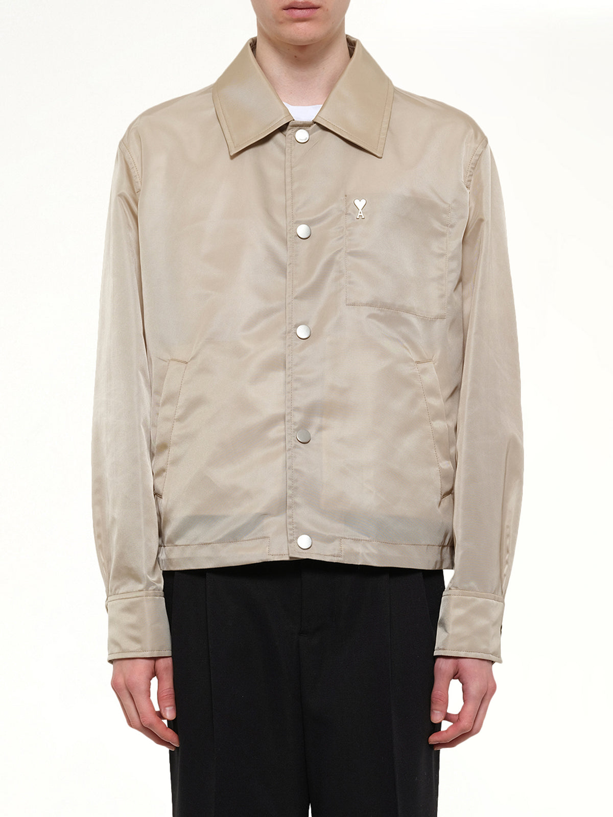 Ami De Coeur Coach Jacket in Beige Taupe