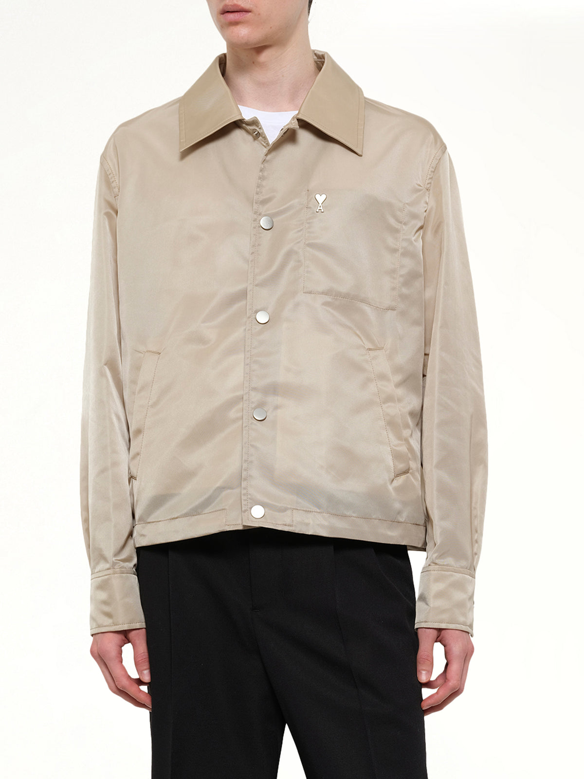 Ami De Coeur Coach Jacket in Beige Taupe