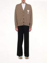 Contrasted Ami De Coeur Cardigan in Beige