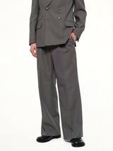 Low Waist Wide Trouser in Carbon