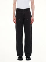 Worker Pant in Washed Black