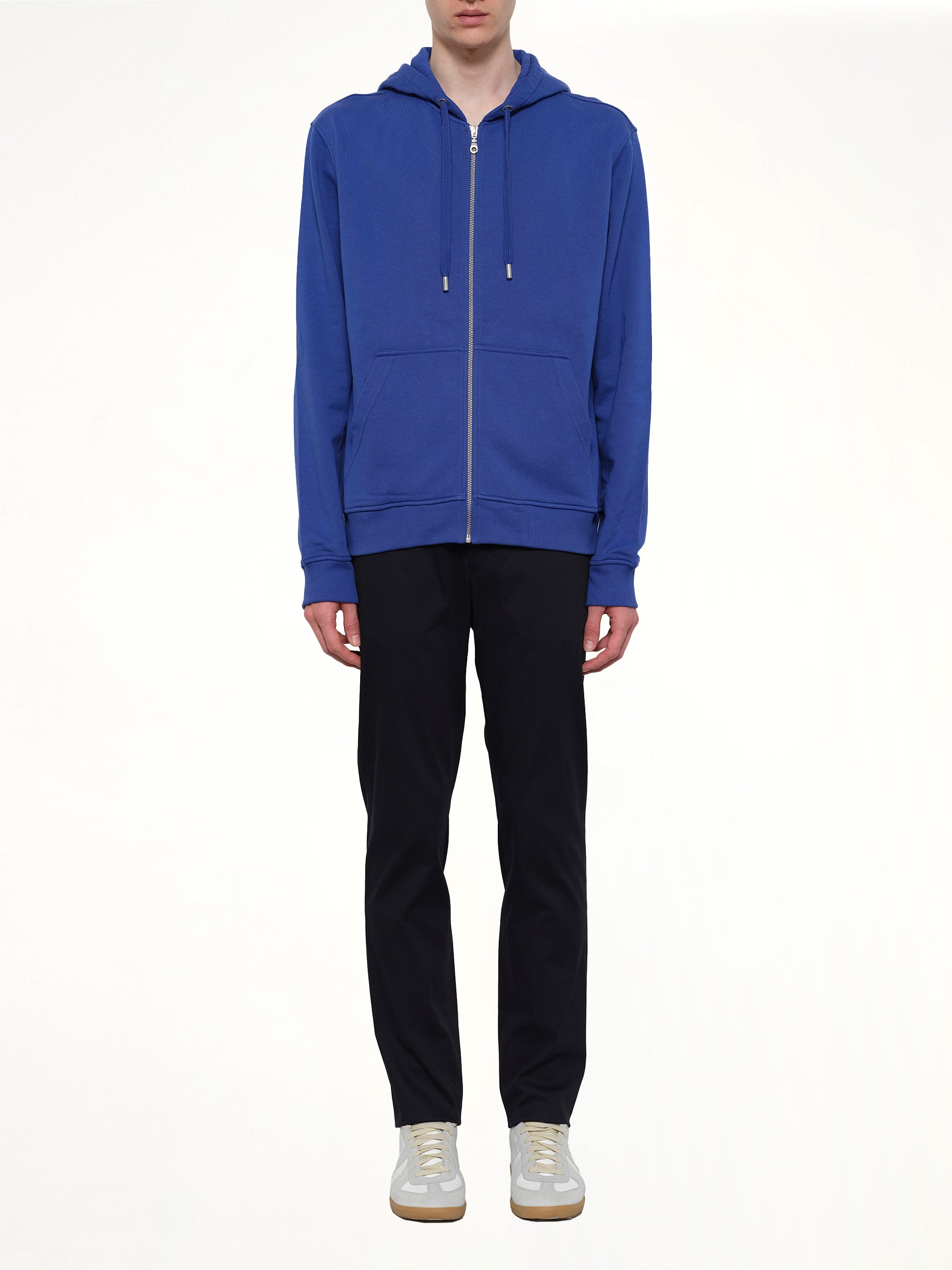 Logo Zip Hoodie in Blue