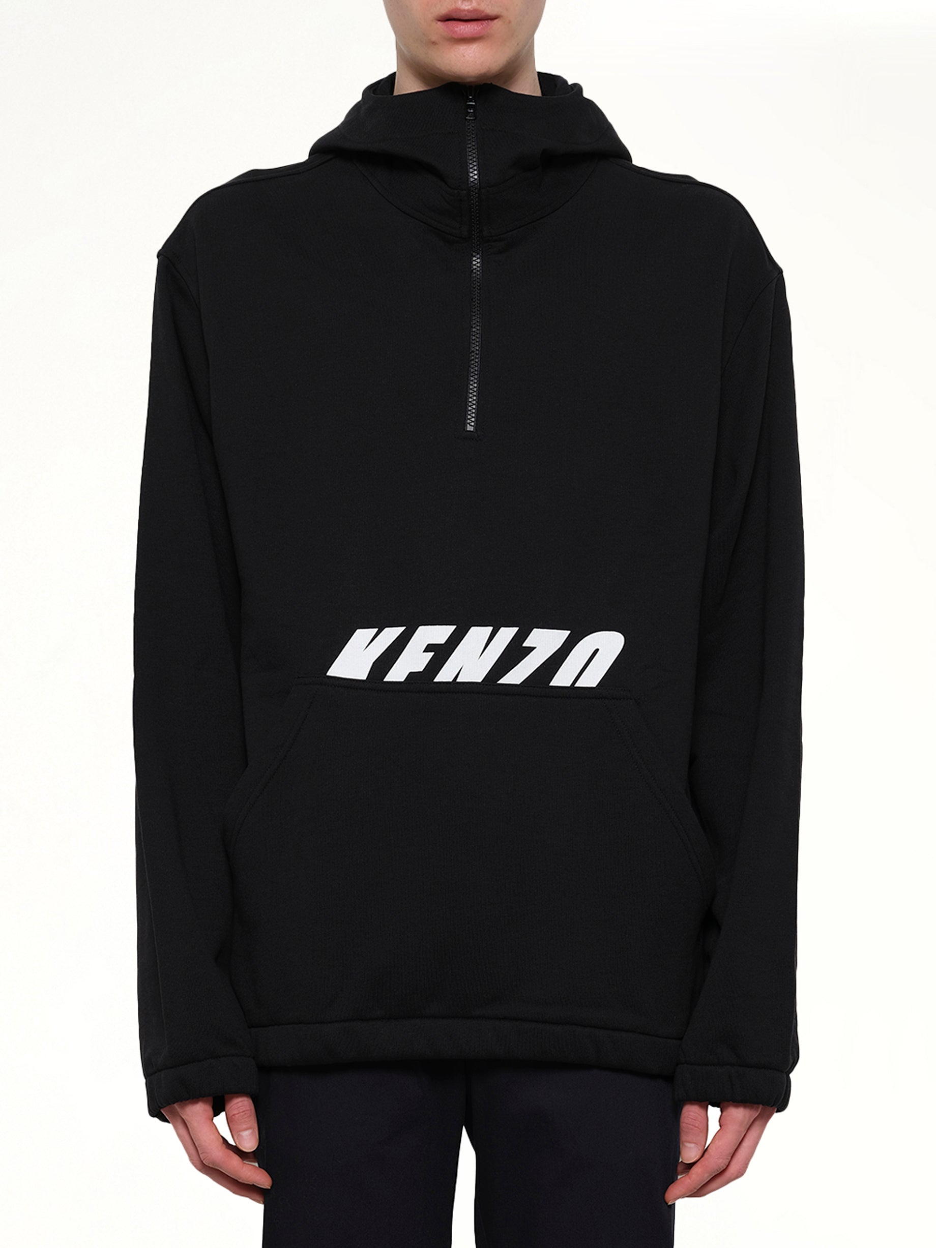 Ski Hood Sweatshirt in Black