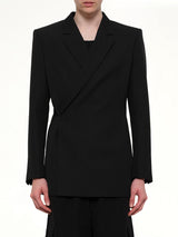 Egonic Double Breasted Jacket in Black