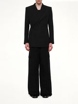 Egonic Double Breasted Jacket in Black