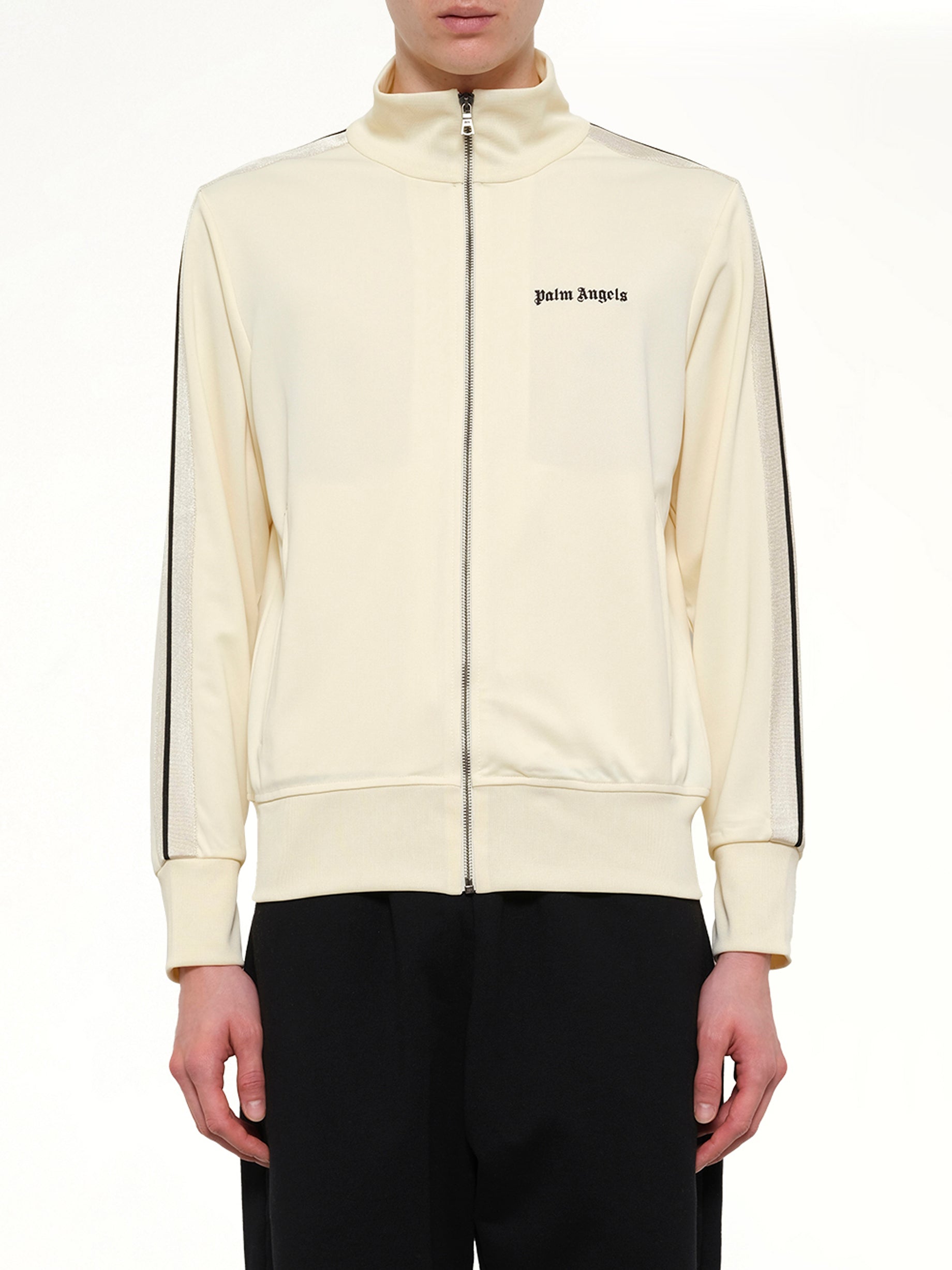Classic Logo Track Top in Ivory/Black