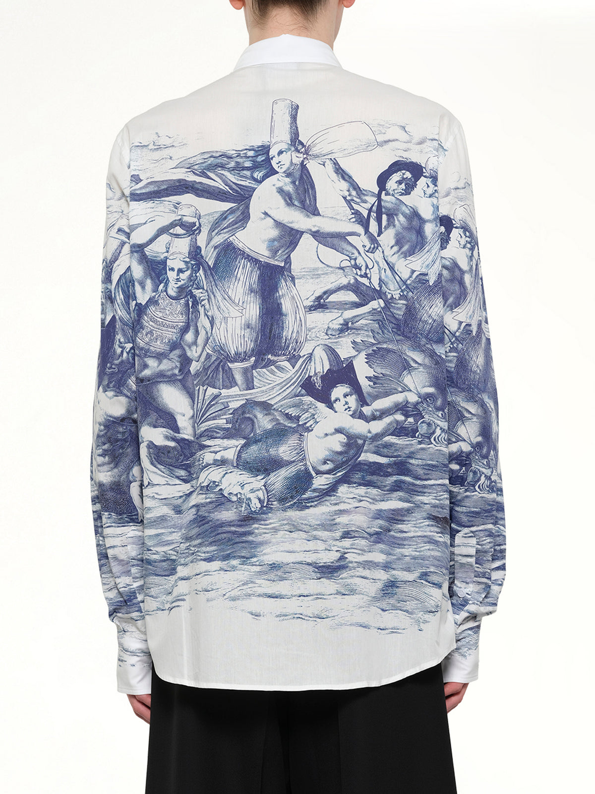 Breizh print Long Sleeve Shirt in Blue