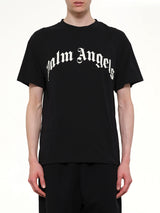 Curved Logo Regular T-Shirt in Black/Off White