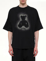Spray Bear Over T-Shirt in Black/Dark Grey