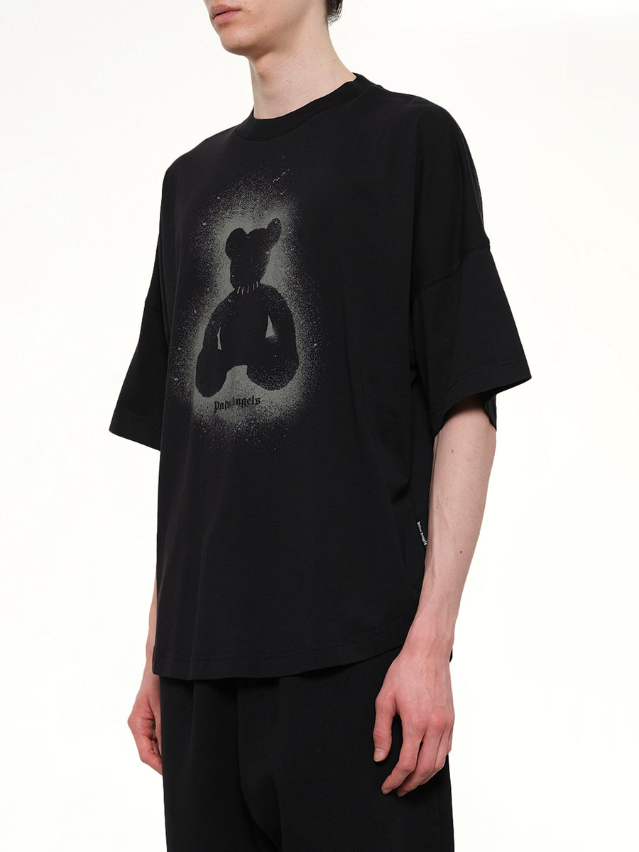 Spray Bear Over T-Shirt in Black/Dark Grey