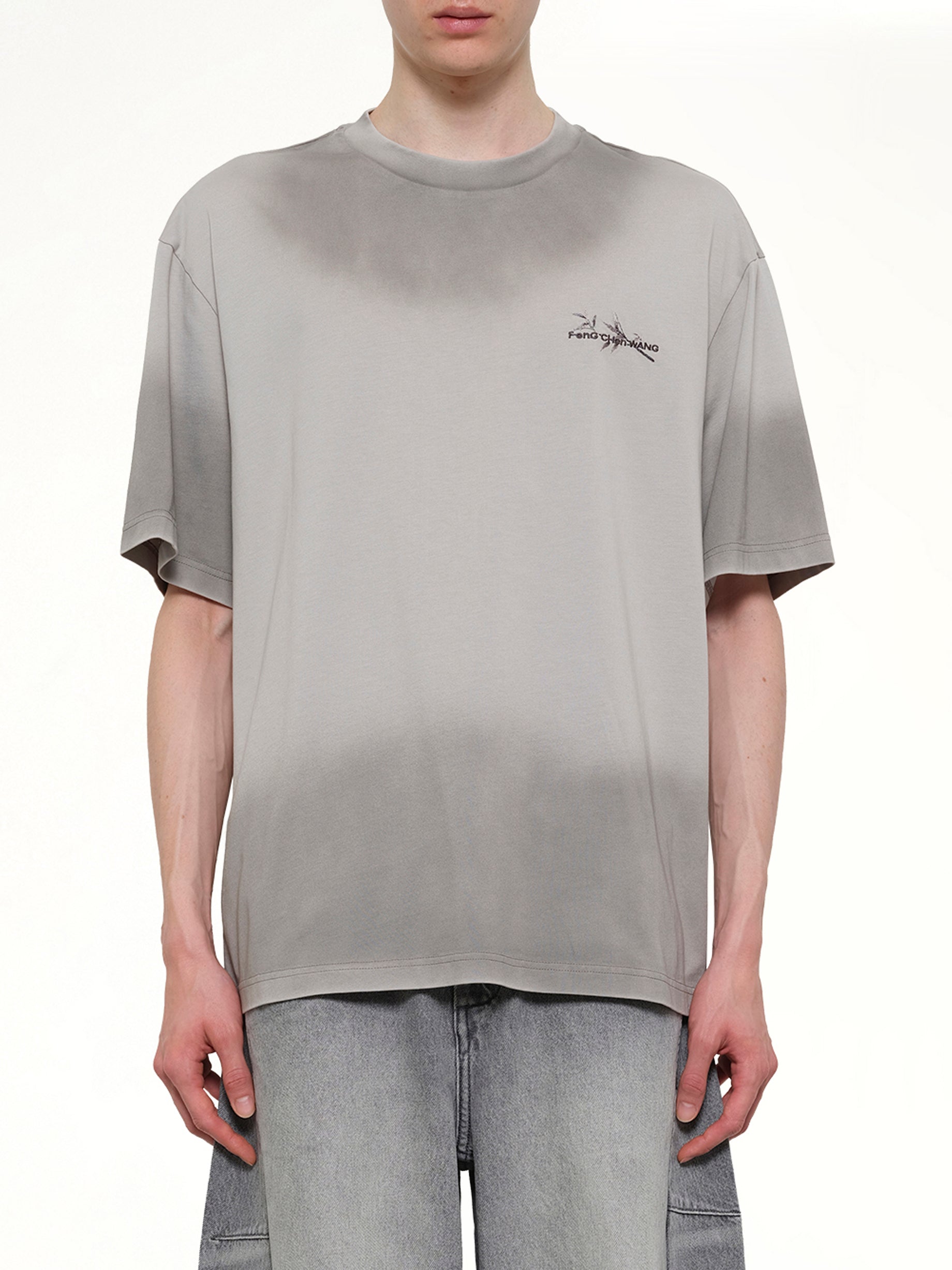 Spray Painted Logo T-Shirt in Grey