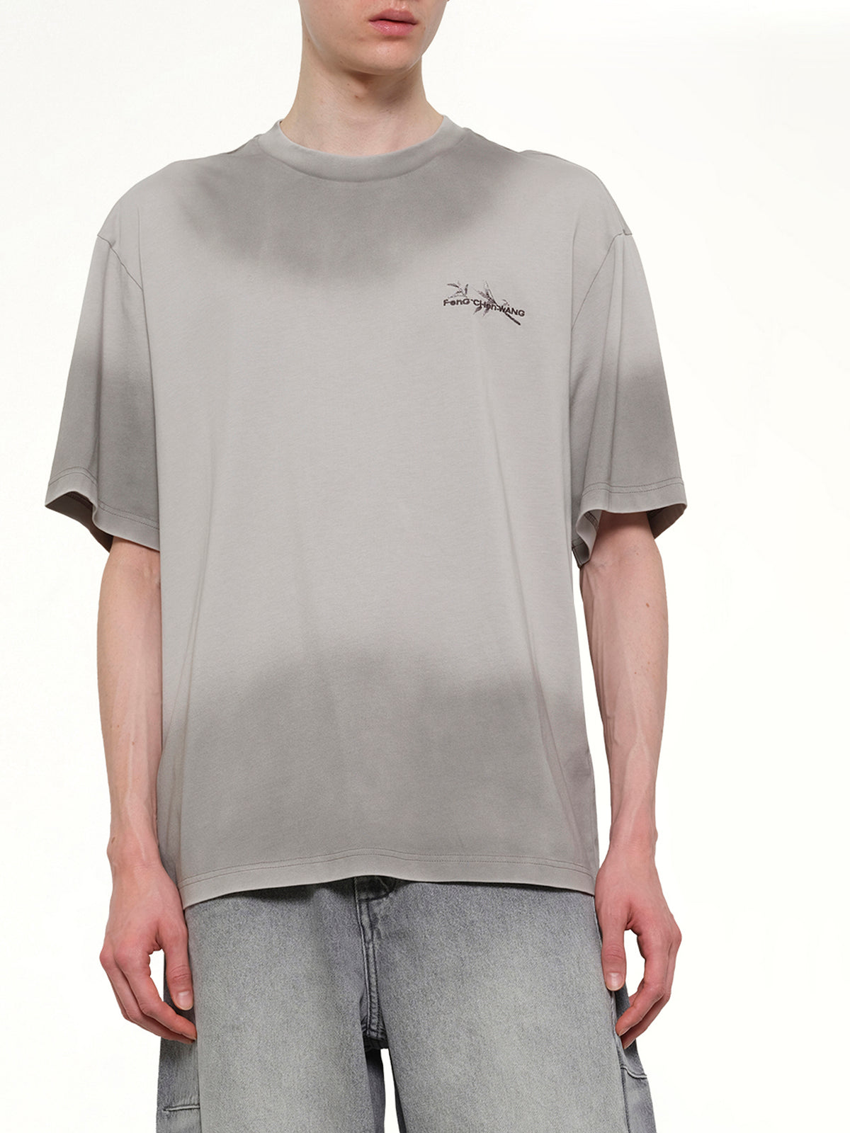 Spray Painted Logo T-Shirt in Grey