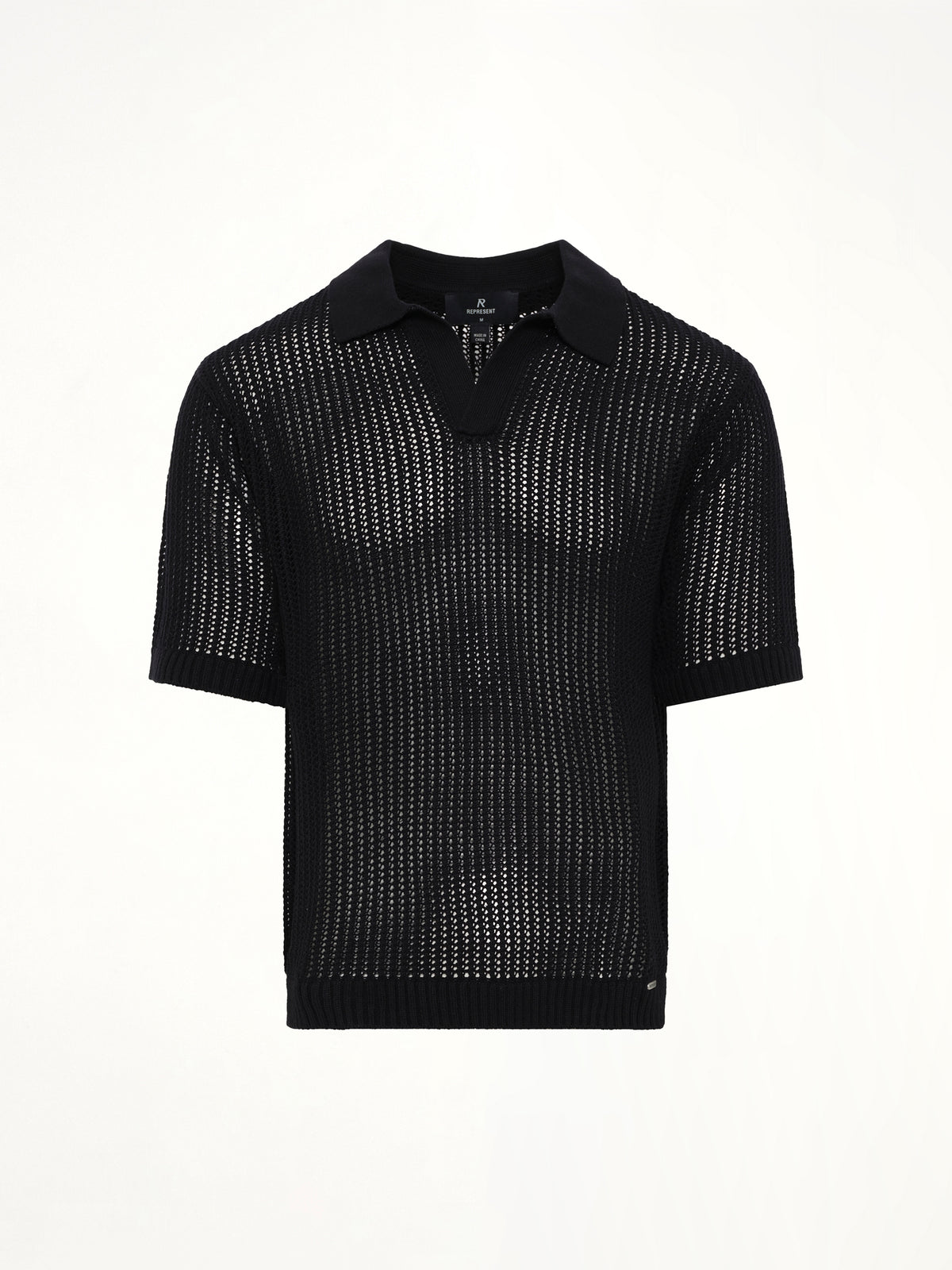 Beverly Knit Polo in Jet Black