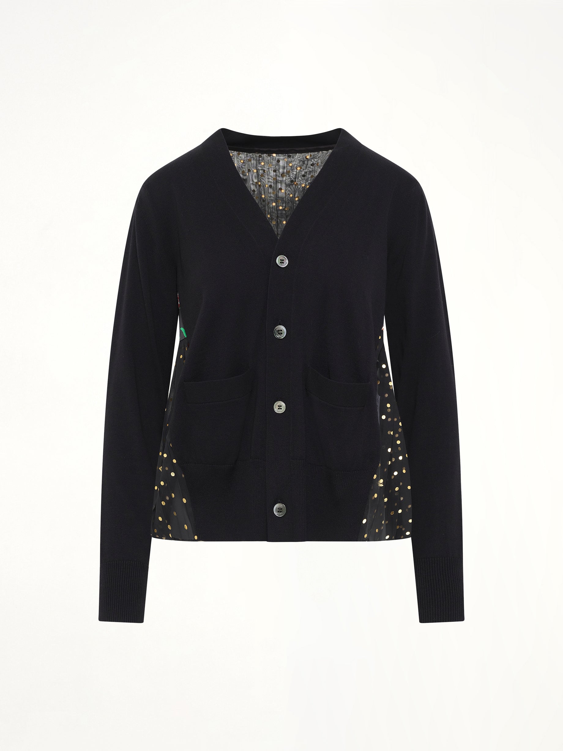Floral Mix Cardigan in Black