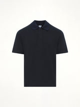 Tonal Anagram Polo in Navy Blue