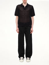 Beverly Knit Polo in Jet Black