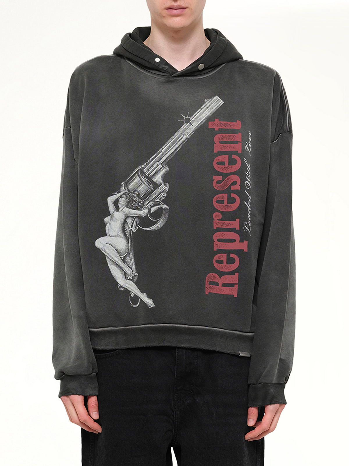 Loaded With Love Hoodie in Stained Black