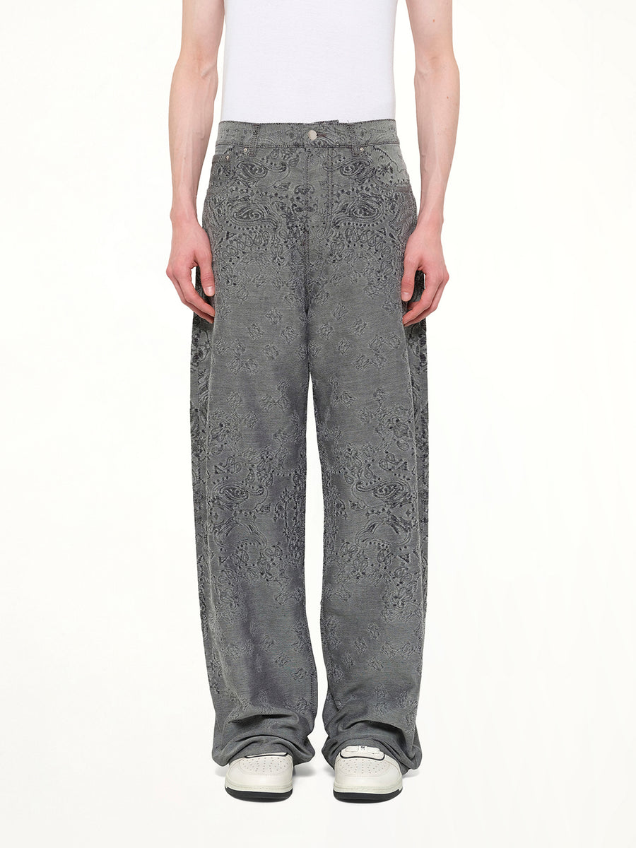 MA Quad Bandana Baggy Jeans in Black