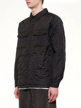 Military Down Shirt in Black
