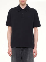 Tonal Anagram Polo in Navy Blue