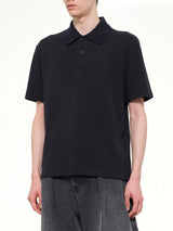 Tonal Anagram Polo in Navy Blue
