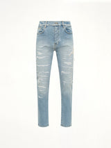 Amiri Repaired Slim Jean in Worn Slate
