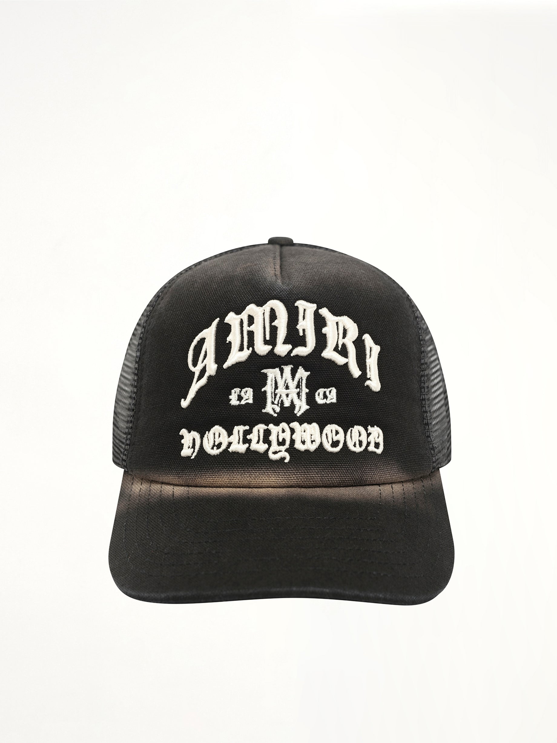 Faded Amiri Hollywood Trucker Hat in Black
