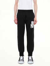 Double Knit Jogger Pants in Black
