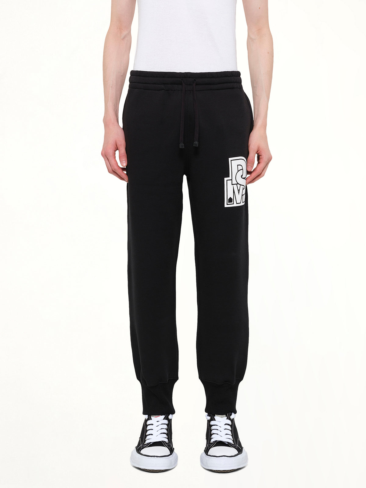 Double Knit Jogger Pants in Black