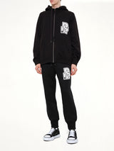 Double Knit Jogger Pants in Black