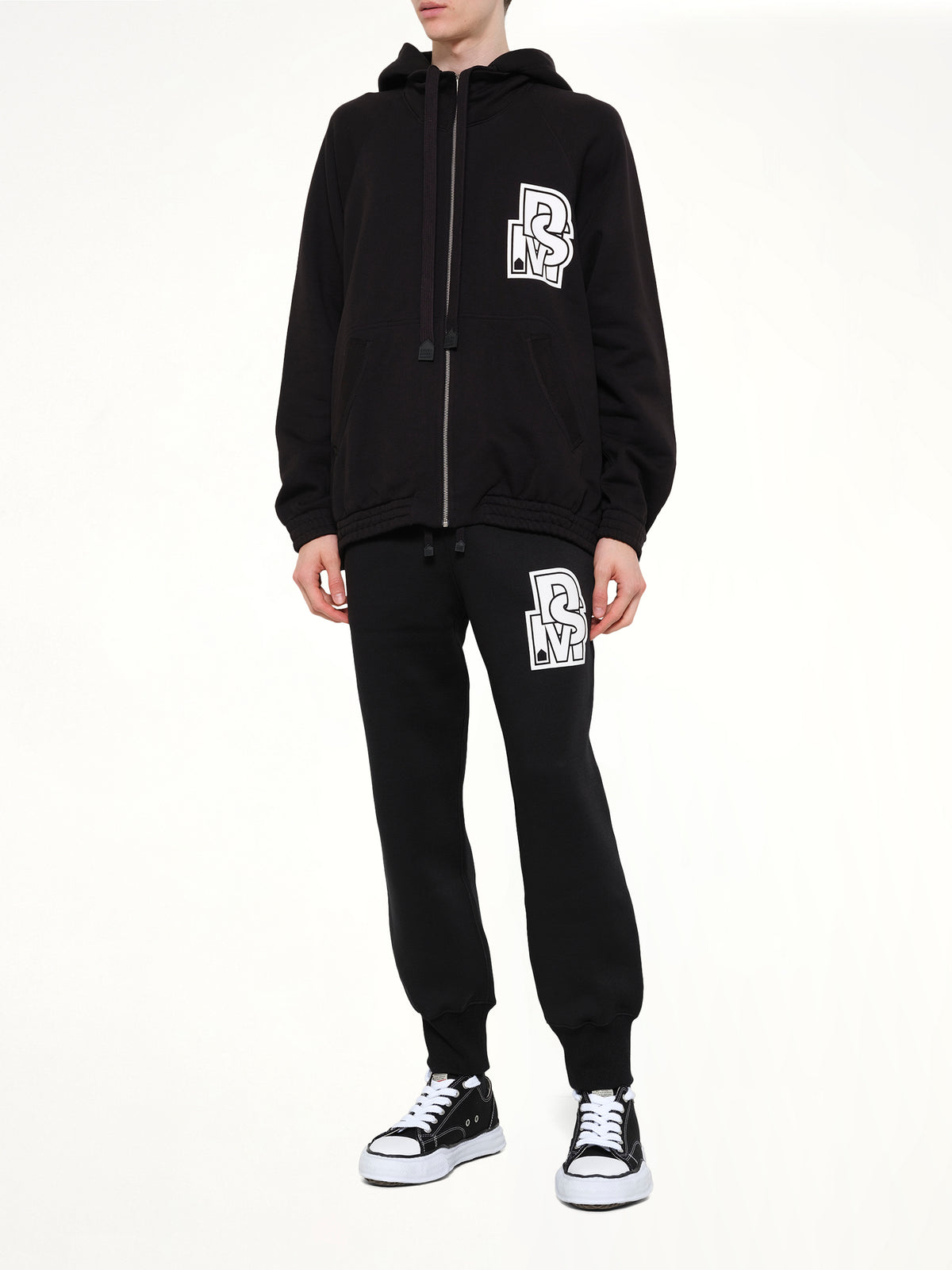 Double Knit Jogger Pants in Black