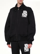 Doublet Knit Varsity Jacket in Black