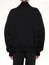 Doublet Knit Varsity Jacket in Black