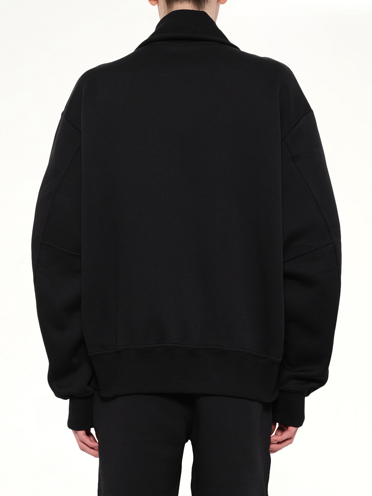 Doublet Knit Varsity Jacket in Black