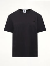 Football Back Print Shortsleeve Knit T-Shirt in Black