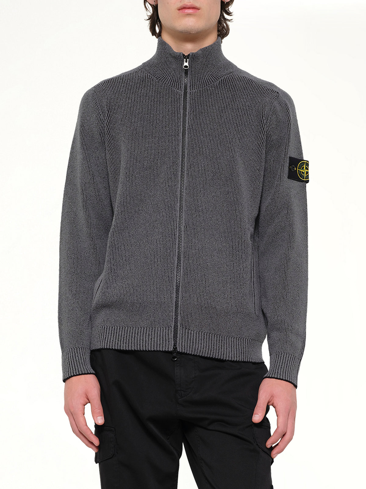 5100034 Cardigan in Melange Charcoal